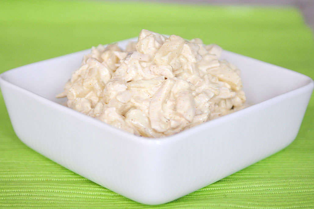 Simpele kip kerrie salade