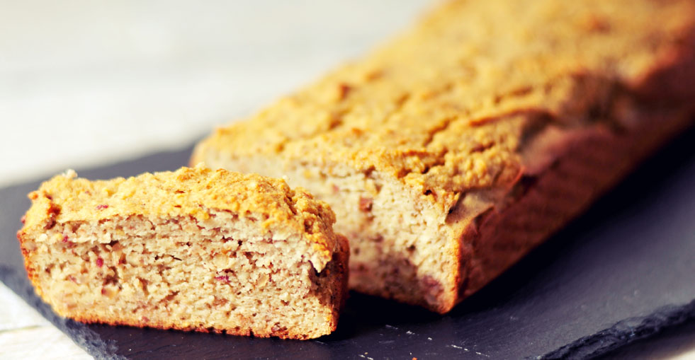 Bananenbrood van amandelmeel