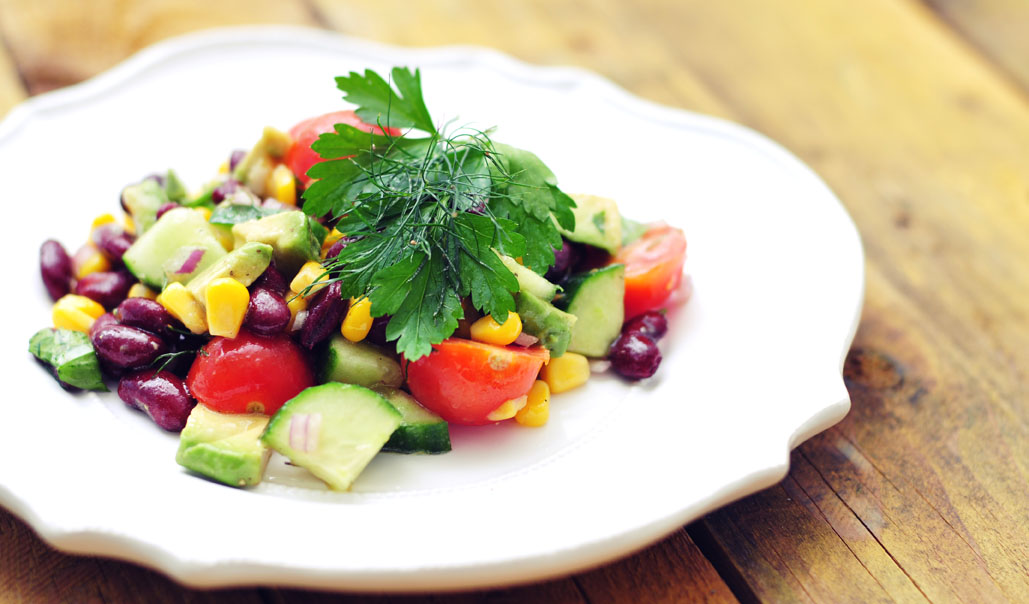 Salade van rode kidneybonen