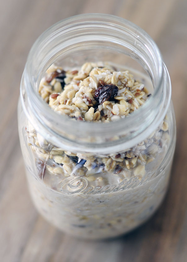 Overnight oats met banaan