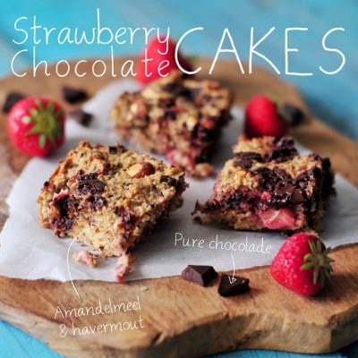 Aardbei chocolade cakes