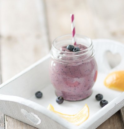 Bosbessen avocado smoothie
