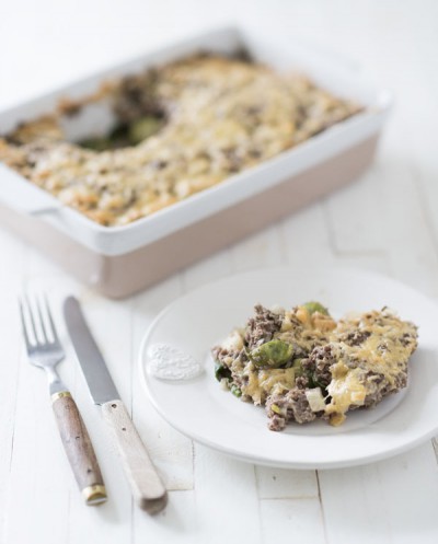 Spruitjes uit de oven met gehakt