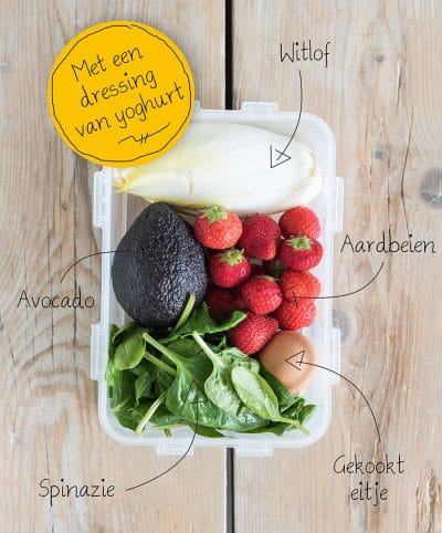 Salade voor naar het werk