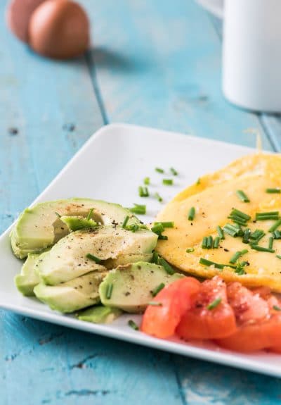 Gebakken ei met avocado erbij