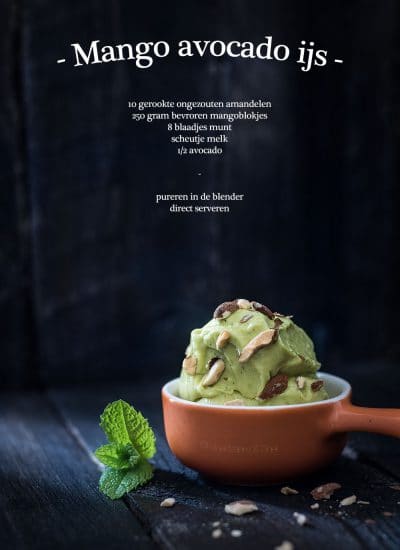 Mango avocado ijs