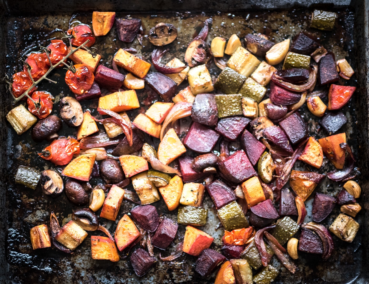 geroosterde groenten met balsamico en rozemarijn