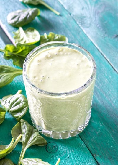 Groene smoothie spinazie geitenkaas