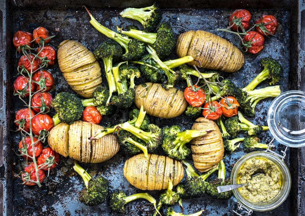 aardappels met broccoli uit de oven