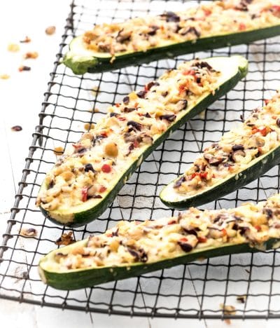 gevulde courgette met bonen