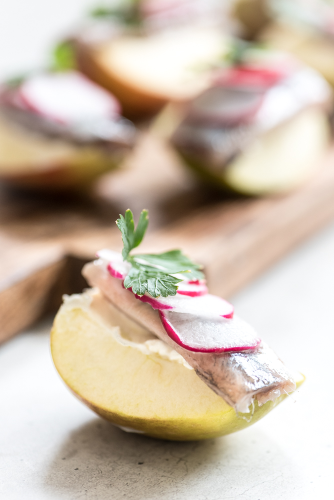 Haringtoast appel radijs 2
