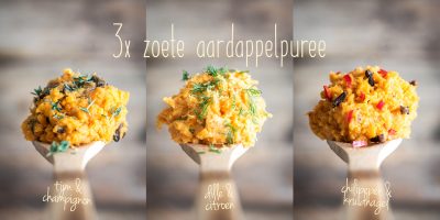 3x zoete aardappelpuree