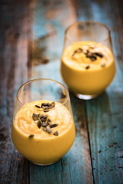 Smoothie met pompoen en mango