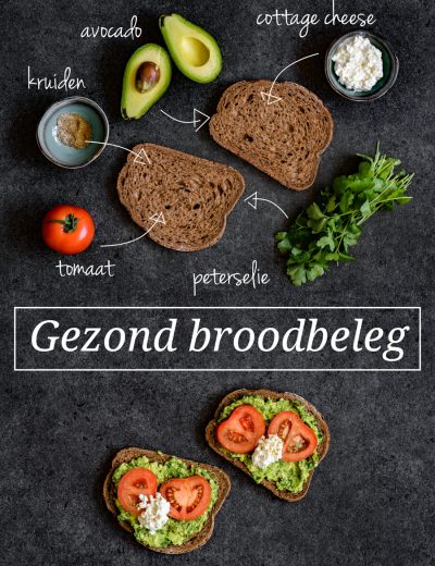 Losse ingredienten op tafel voor een gezond broodbeleg