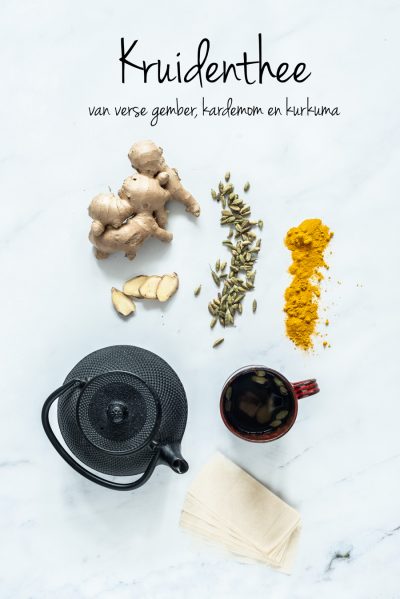 gemberthee met kardemom en kurkuma