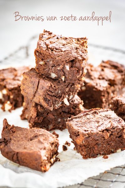brownies van zoete aardappel