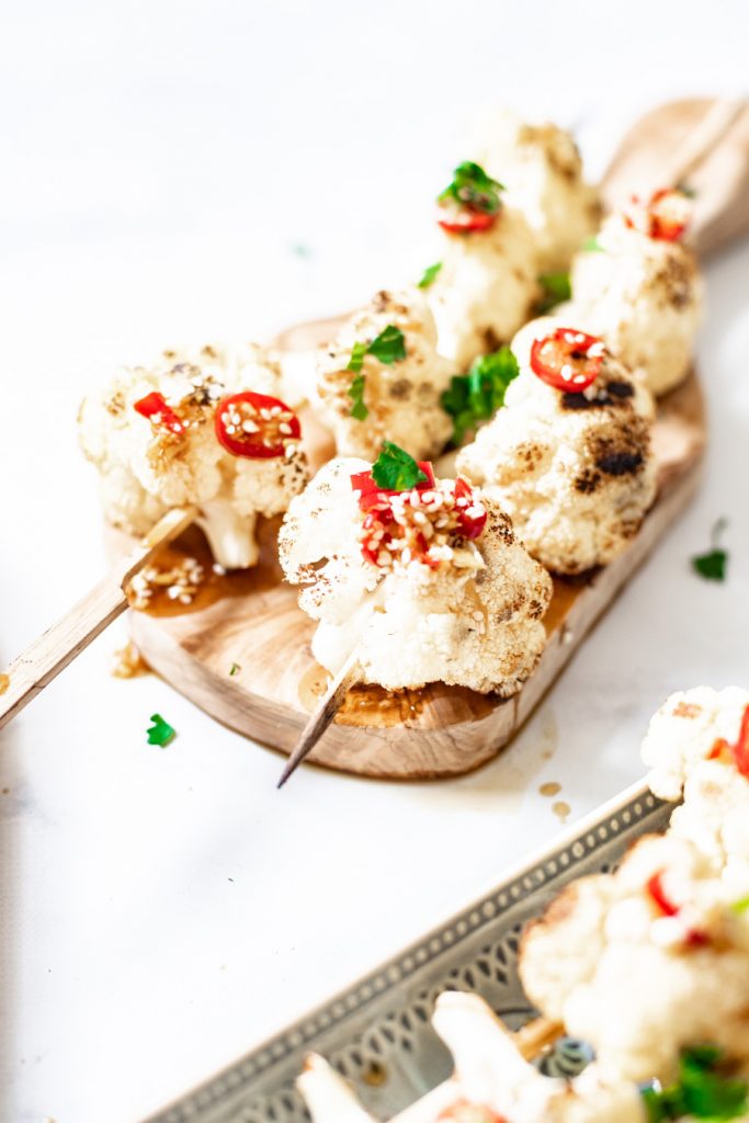 bloemkoolspiezen met Oosterse marinade