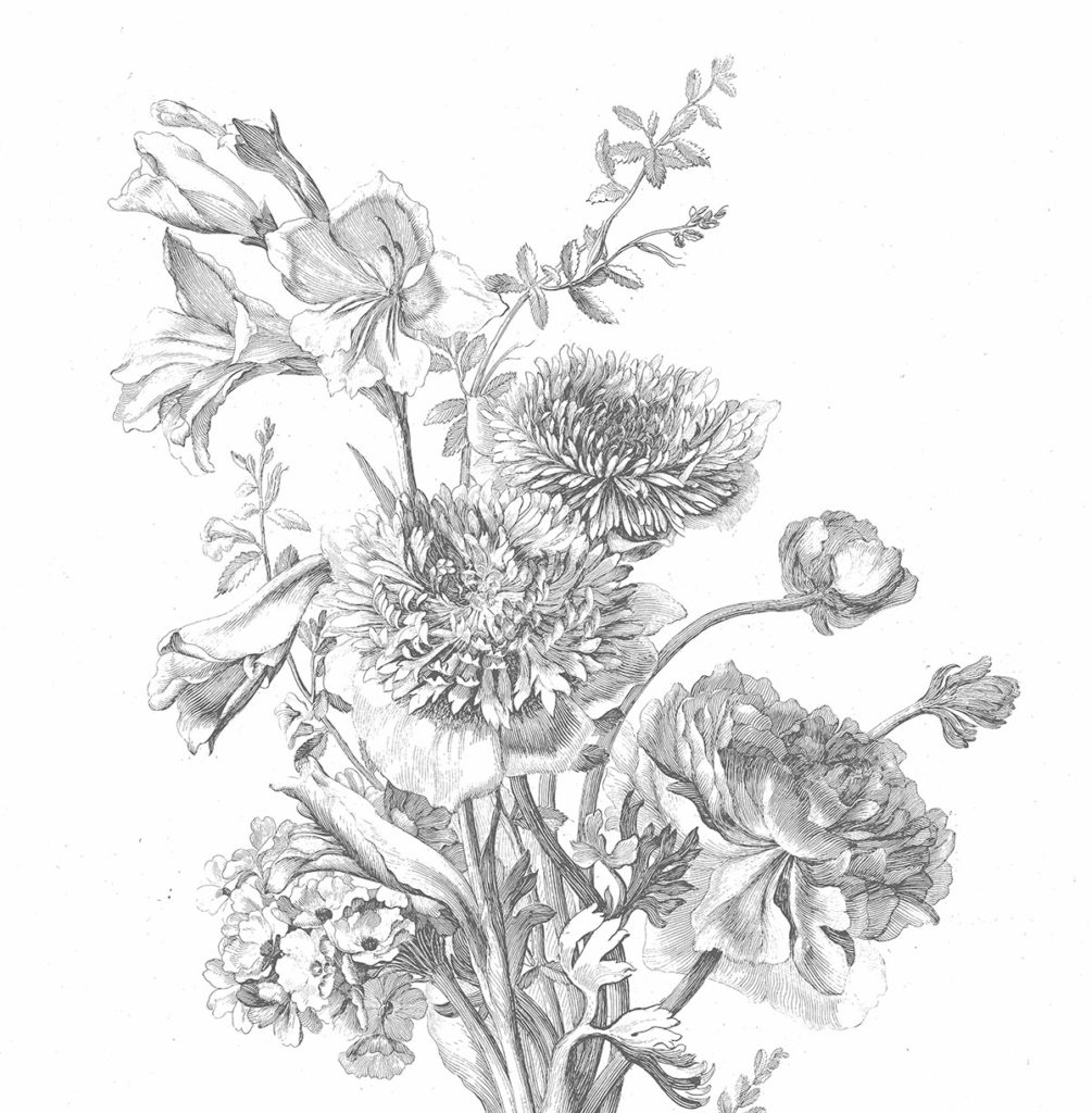 engraved flowers Kek Amsterdam