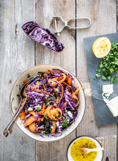 salade rode kool en feta