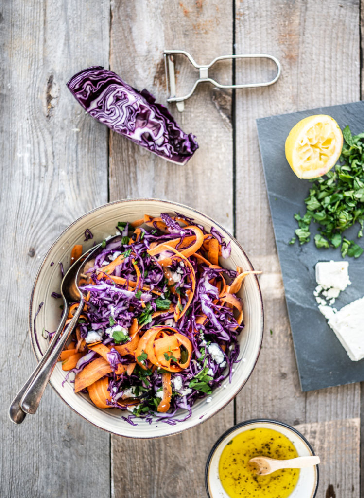 salade rode kool en feta