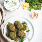groene falafel met ricottadip